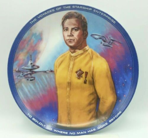 Classic Star Trek Captain Kirk Ltd. Ceramic Plate 1986 Ernst Boxed Unused Coa