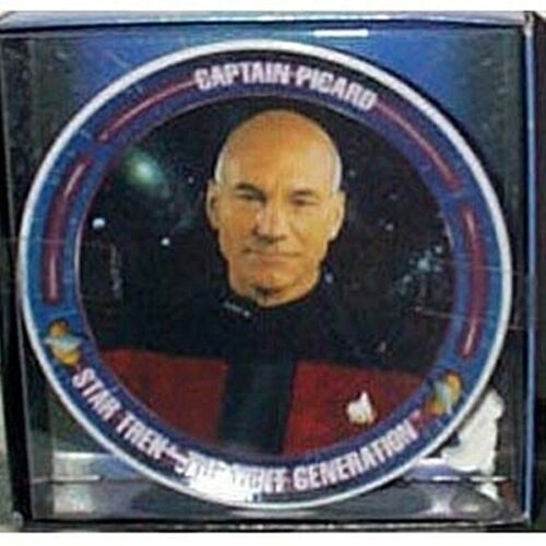 Star Trek: Next Generation Tv Series Capt Picard Porcelain Mini Plate 1992 Mint