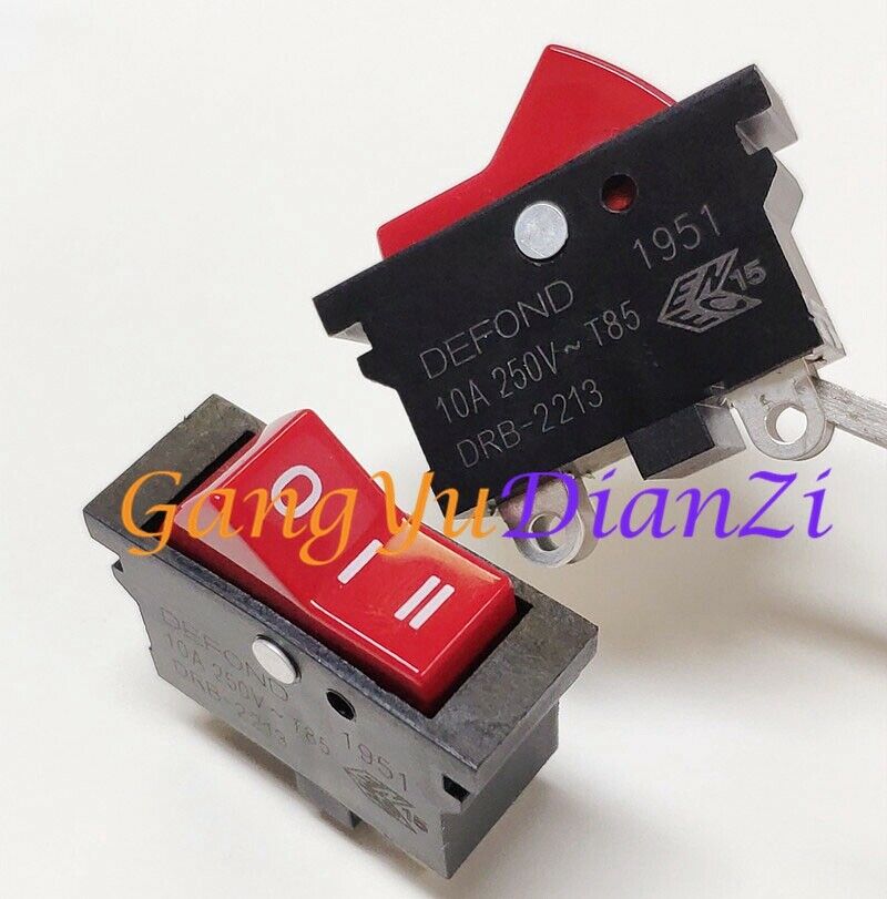 2pcs For Defond Drb-2213 Hair Dryer Toggle Switch 3-position 4-pin Rocker Switch