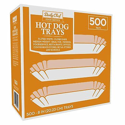 500 Hot Dog Tray Holders Medium Fluted Free Shipping