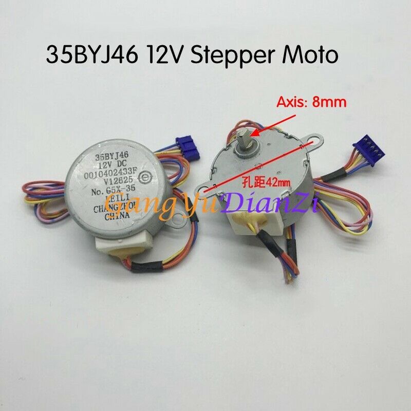 Qty:1 New 35byj46 12vdc Air Conditioner Stepper Motor Axis 8mm