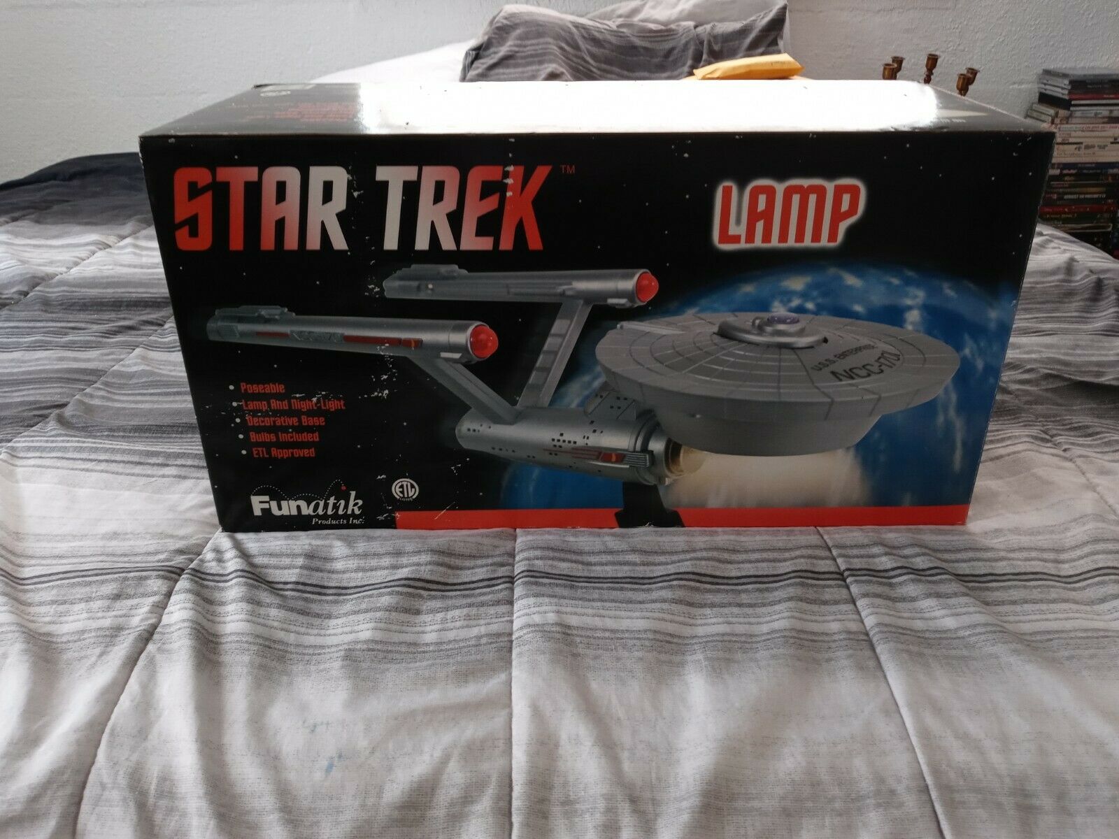 Star Trek Lamp Funatik U.s.s. Enterprise Ncc-1701 Rare! 1999