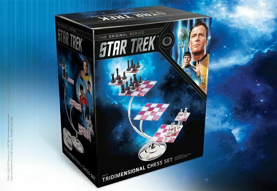 Star Trek Tos Official Licensed Tridimensional Chess Set Acrylic Game Boards New