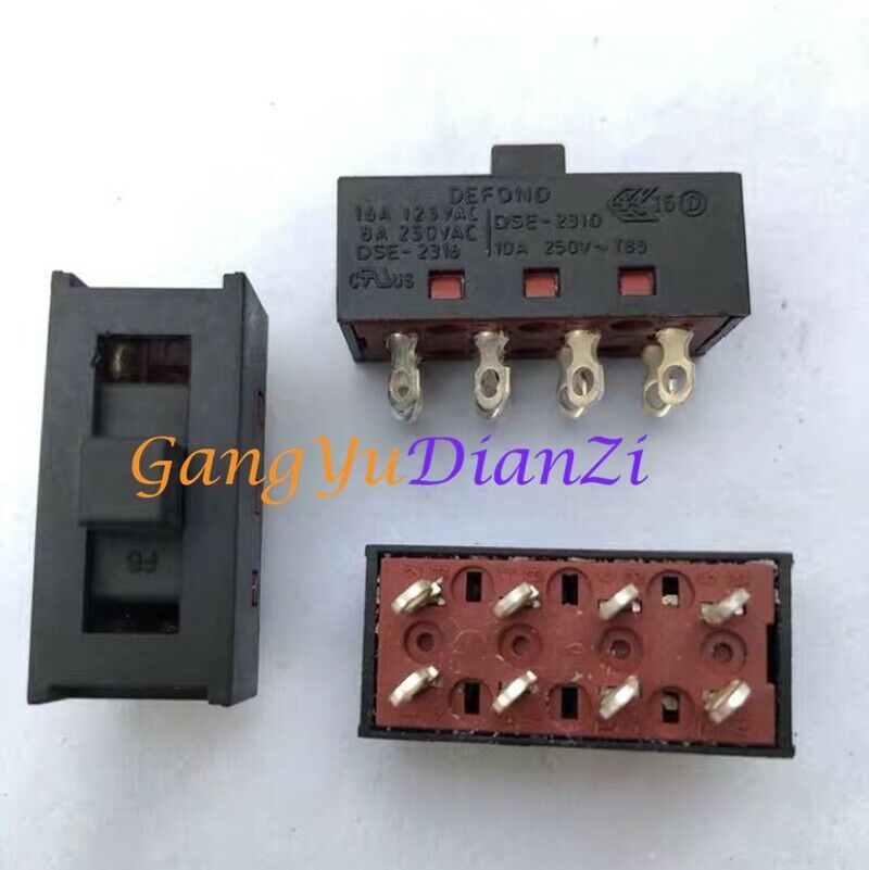 Qty:2 New For Defond Dse-2310 Toggle Switch 8-pin 3-gear Slide Switch 8a 250vac