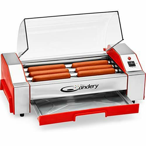 Hot Dog Roller - Sausage Grill Cooker Machine - 6 Hot Dog Capacity -