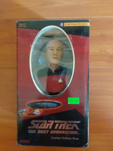 New Sideshow Star Trek Captain Picard Limited Edition Bust, Nib