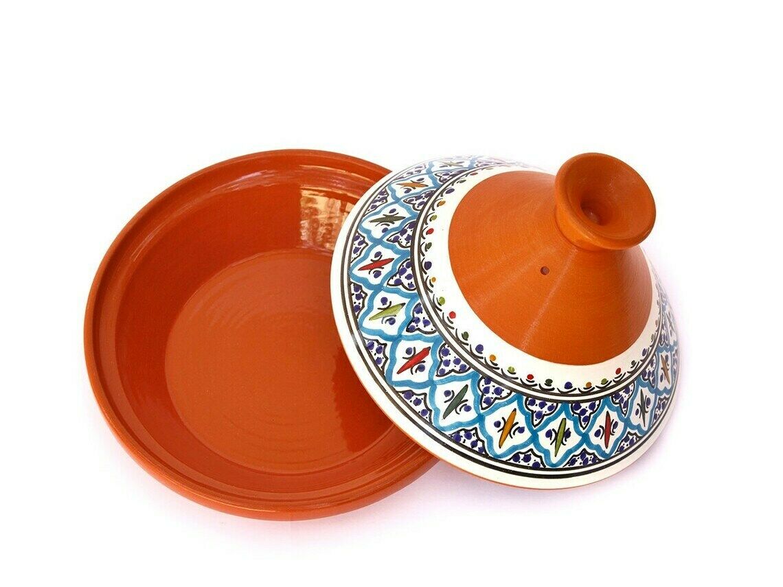 Handmade, Hand-painted Classic Morocco,tagine Cooking And Serving Pot