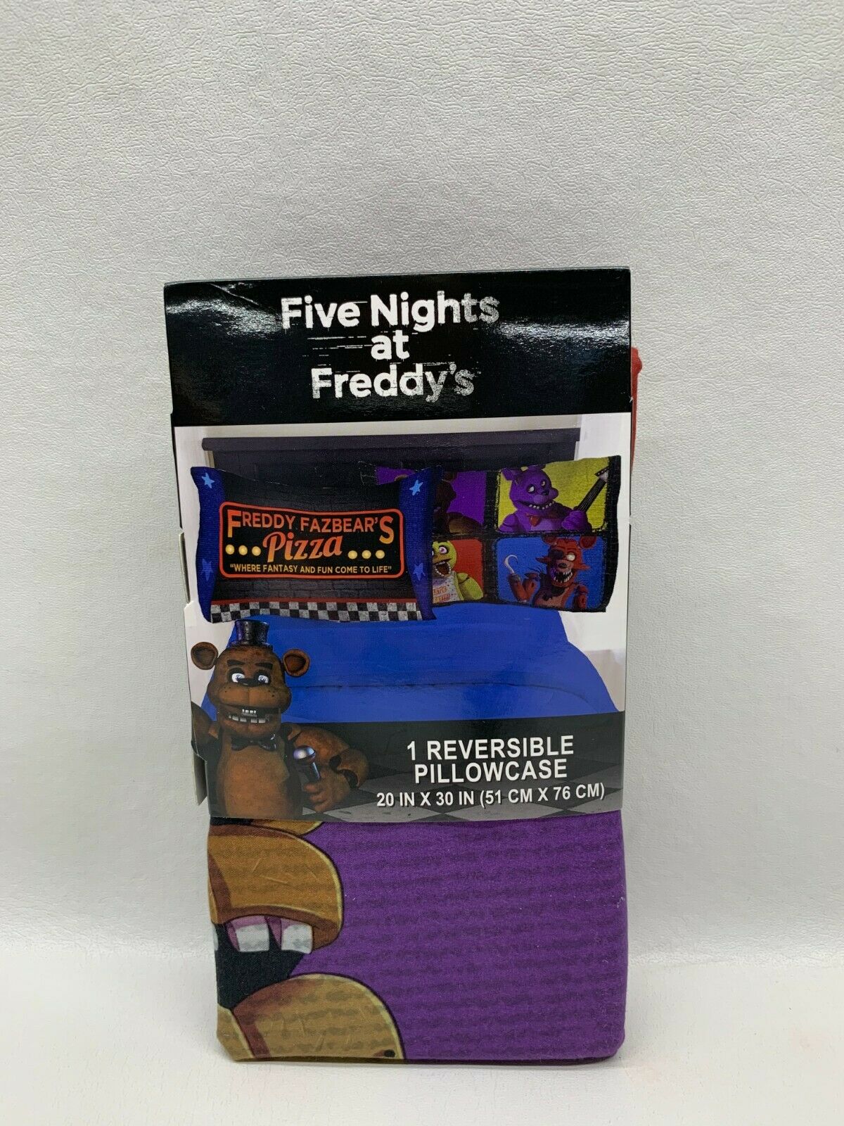 Five Nights At Freddy's Reversible Standard Size Pillowcase 20inx30in Brand New