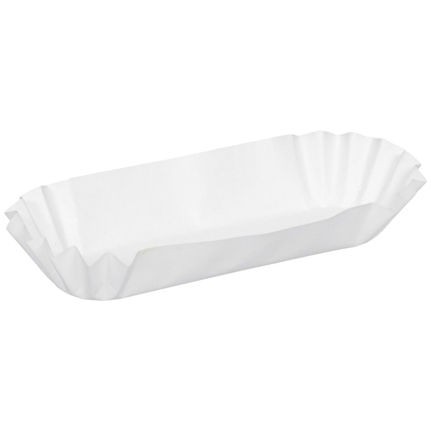 100 Dixie® Hot Dog / Corn Dog Trays 8" Consession Party Medium Fluted Paper Usa