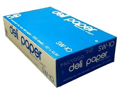 10" X 10.75" Dry Waxed Deli Paper Pop-up Sandwich Food Wrap Sheets 500 Pack