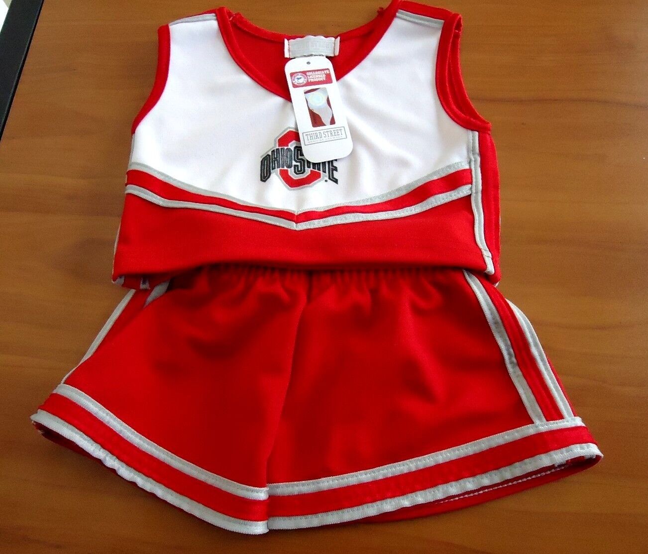 Girls Official Ohio St. Buck Eye Jersey/ Skirt Short Set/ 18 Months /red/ White