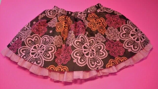 Baby Girls Tutu Floral Tulle Skirt 18 Months Pink Cherokee Valentine Cute!