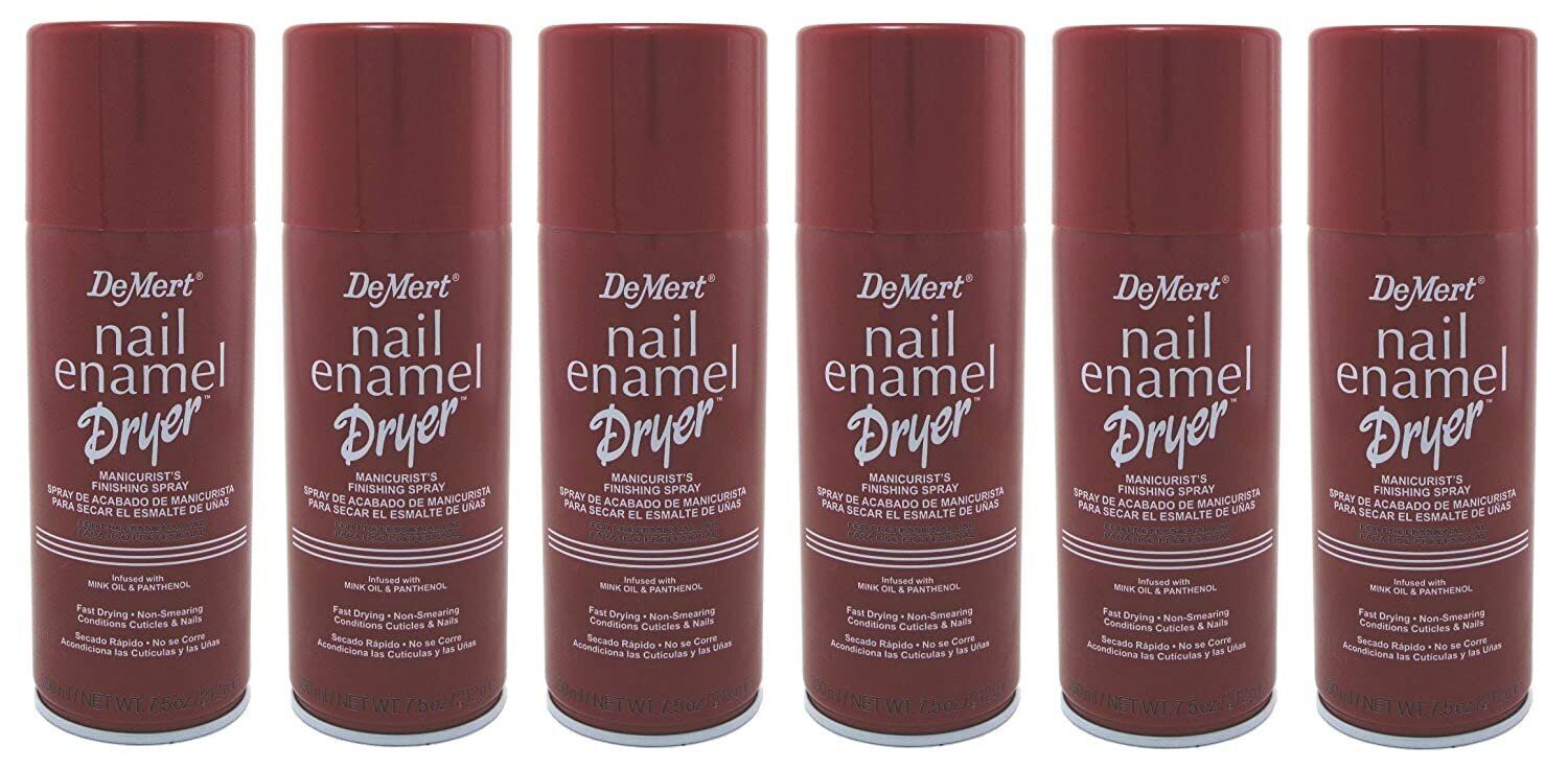 Demert Nail Enamel Dryer Spray 7.5 Ounce (221ml) (6 Pack)