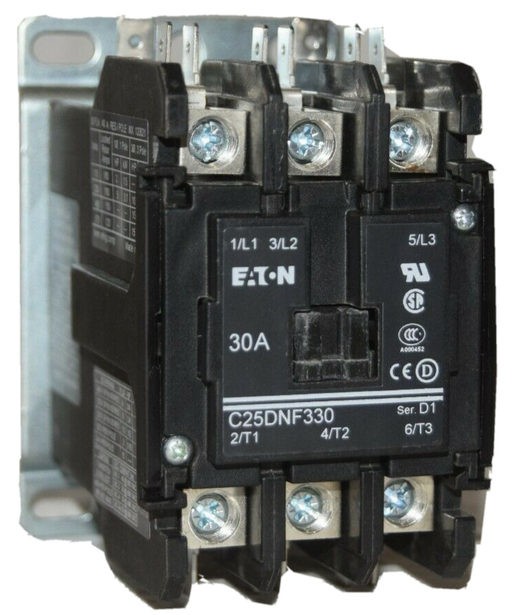 C25dnf330t Eaton / Cutler Hammer Contactor - 30 Amp • 3 Pole • 24v Coil