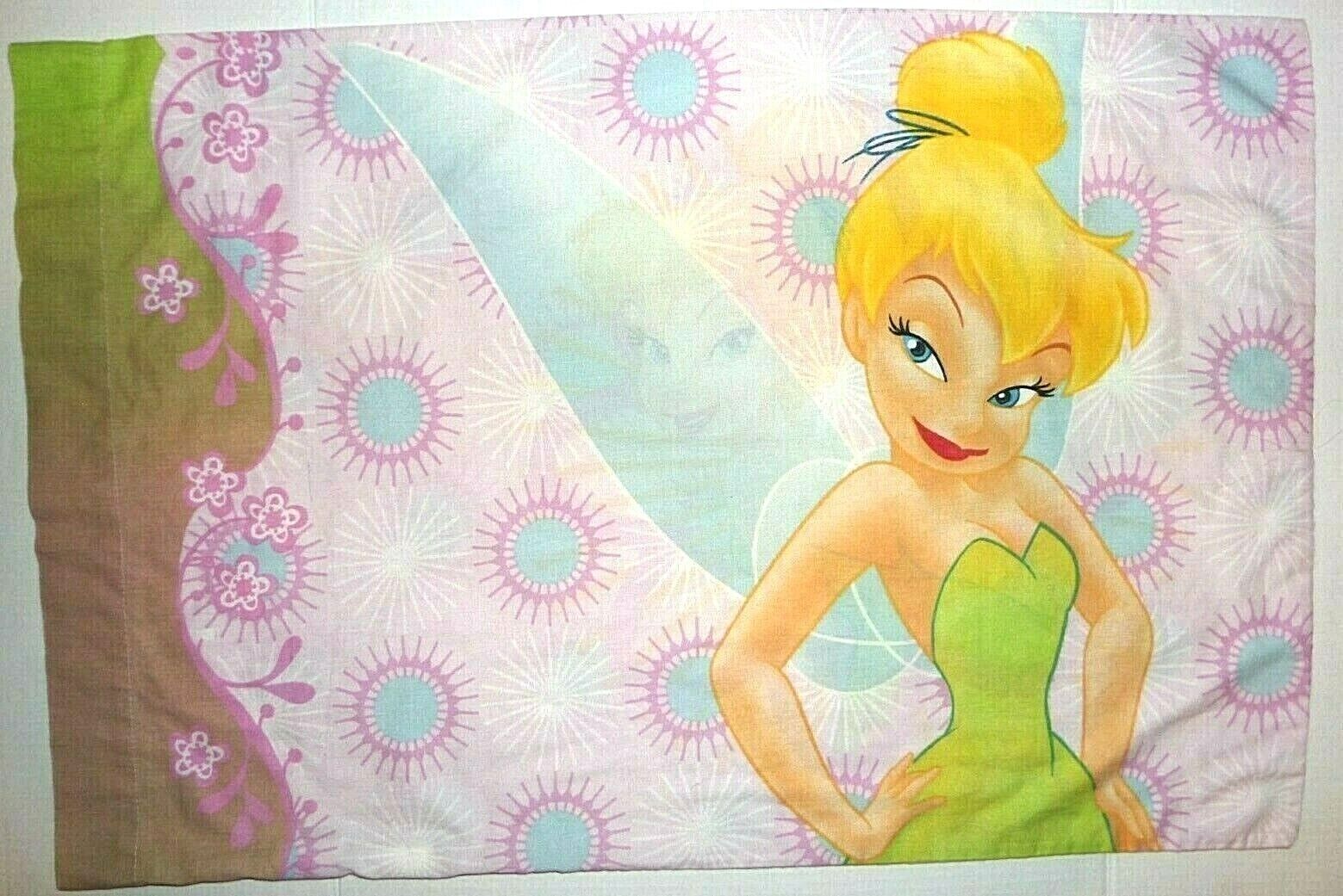 Disney Fairies Tinkerbell Standard Pillowcase Pixie Fairy