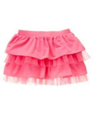 Gymboree Growing Flowers Pink Tiered Tulle Skirt 3 6 12 18 24 2t 3t 4t 5t Nwt