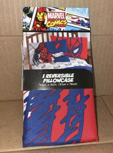 Marvel Comics Spider-man Reversible Pillowcase Standard Size, New