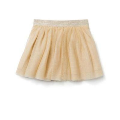 Nwt Gymboree Camp Must Haves Girls Gold Shimmer Tutu Skirt Christmas