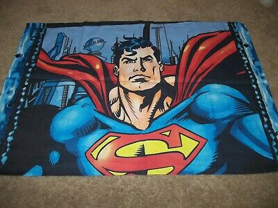 1b Vintage Superman Logo Cartoon Character Reversible Pillow Case (fabric)
