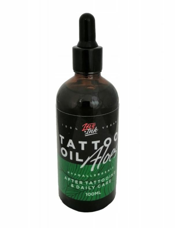 Tattoo Oil Aloe 100ml Vegan Product Skin Aftercare Skin Healing Restore Color