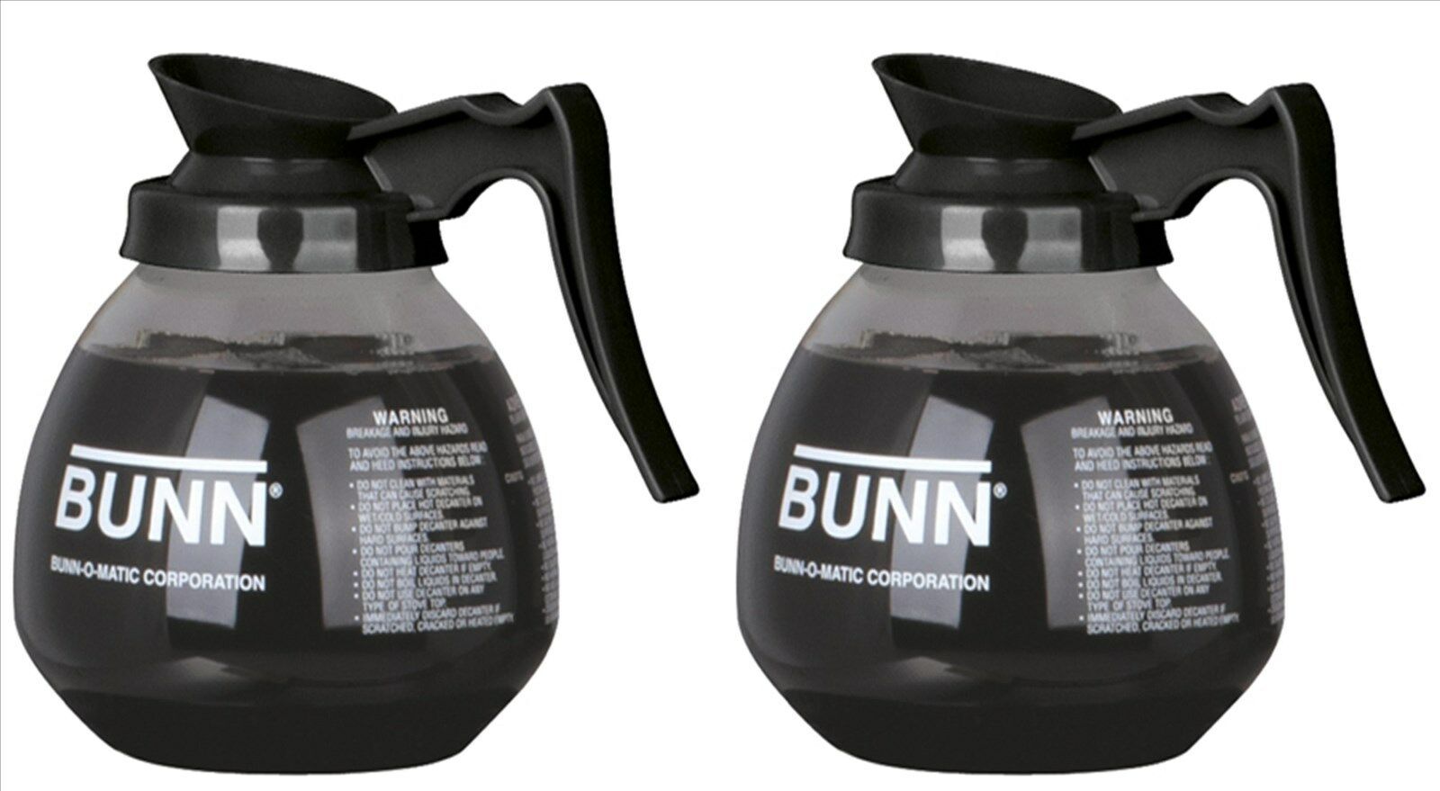Coffee Pot Decanter Bunn 64oz Commercial Case Of 2 Glass Coffee Pots 42400.0103