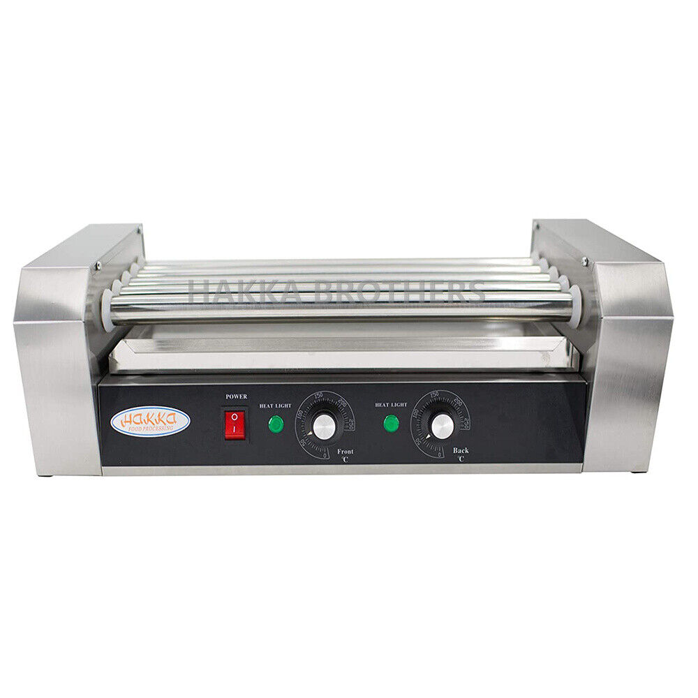 Hakka Electric 12 Hot Dog 5 Roller Grill Cooker Warmer Machine 750-watt