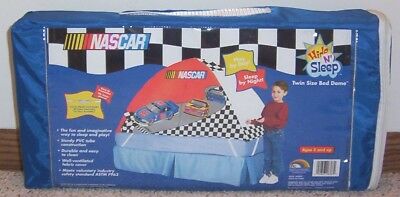 Kids Nascar Twin Size Bed Dome / Tent Hide 'n Sleep New