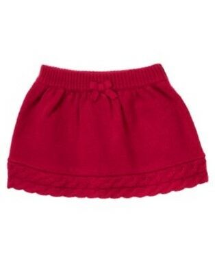 Gymboree Alpine Sweetie Red Cable Trim Sweater Skirt 18 24 2t 3t 4t 5t Nwt