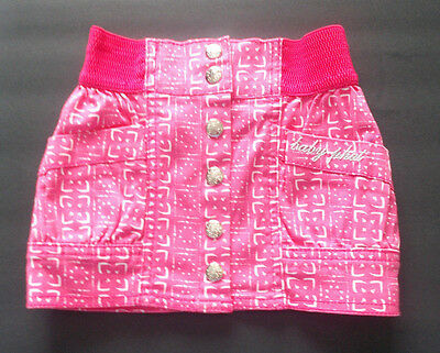 Baby Phat Toddler Girls Pink Snap Up The Front Skirt Size 2t, 3t And 4t Nwt