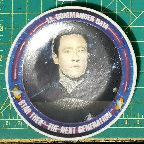 Star Trek: Next Generation Tv Series Data Porcelain Mini Plate (1992)