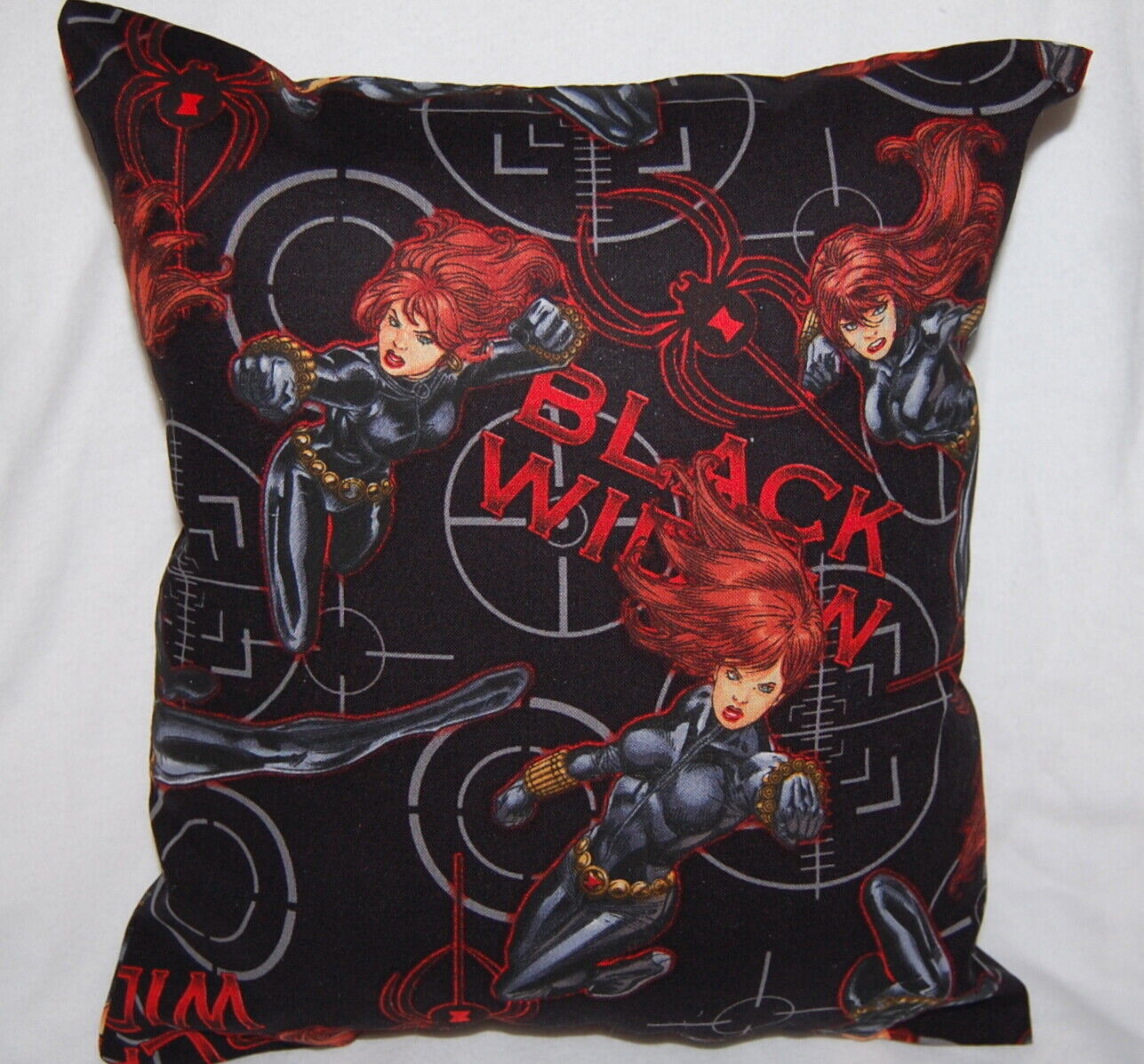 New Handmade Disney Marvel Black Widow Black  Travel  Pillow