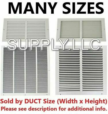 Air Return Vent Cover Duct Size Grille Steel Wall Sidewall Ceiling White