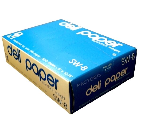 8"x10.75" Dry Waxed Deli Sandwich Paper Interfolded Pop-up Sheets 500 Pack